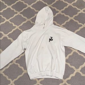 Jake Paul white hoodie